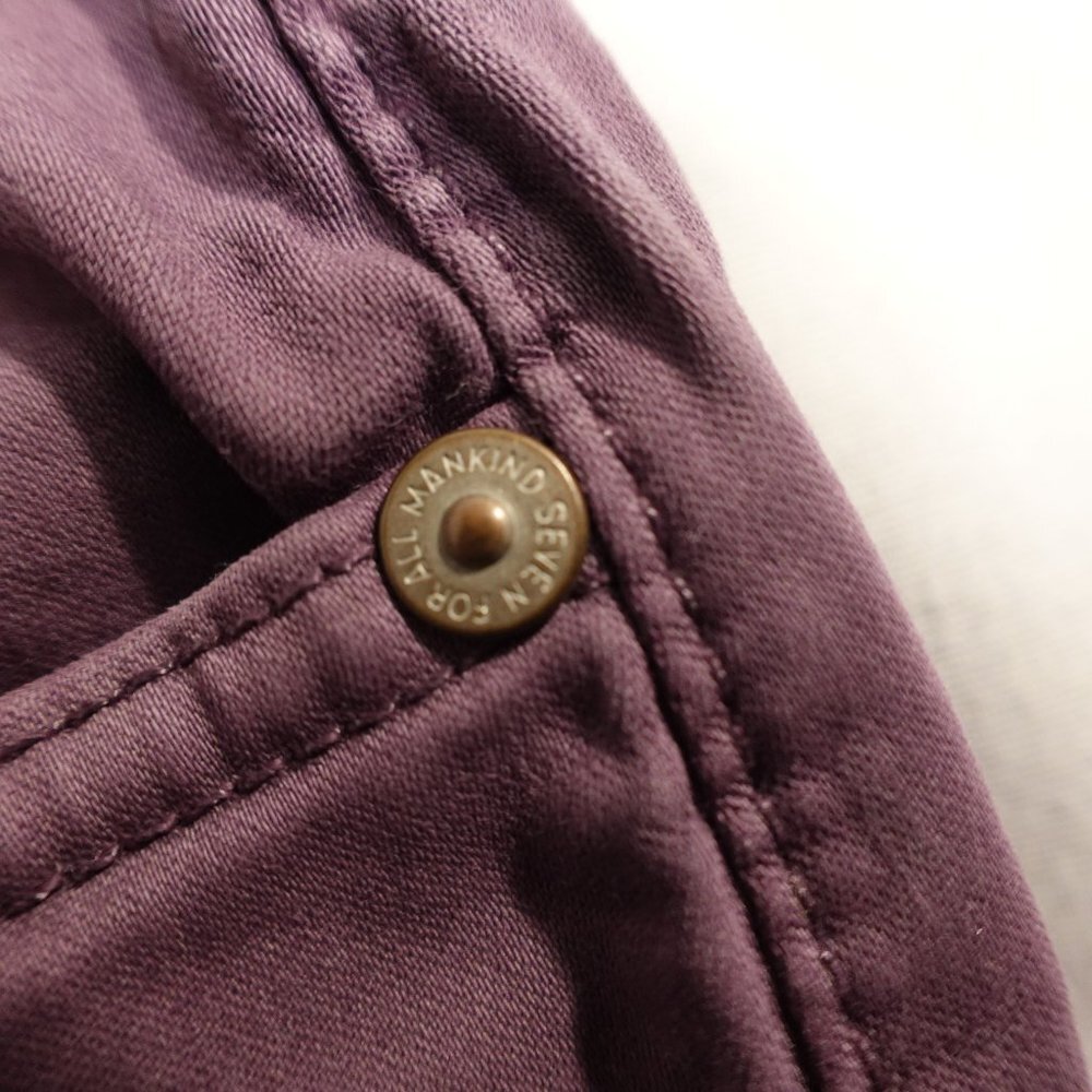 7 for all Mankind Gwenevere cropped women's 27 purple - Picture 5 of 16